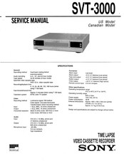 Sony SVT-3000 Service Manual