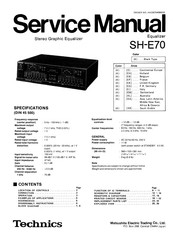 Technics SH-E7 Service Manual