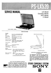 Sony PS-LX520 Service Manual