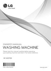 LG WF-D2017DD Owner's Manual