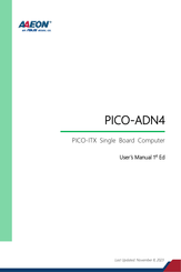 Asus AAEON PICO-ADN4 User Manual