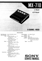 Sony MX-710 Service Manual
