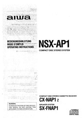 Aiwa NSX-AP1 Operating Instructions Manual