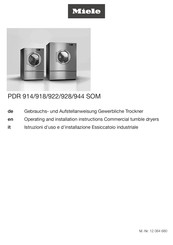 Miele PDR 914 SOM Operating And Installation Instructions