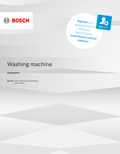 Bosch WGB24600UC User Manual And Installation Instructions