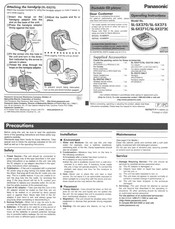 Panasonic SLSX270 - PORT. CD PLAYER Operating Instructions Manual