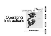 Panasonic WV-F15/15XE Operating Instructions Manual