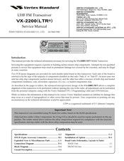 Vertex Standard VX-2200 LTR Series Service Manual