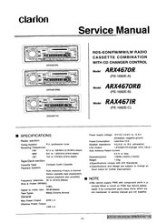 Clarion RAX4671R Service Manual
