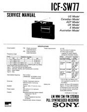 Sony ICF-SW77 Service Manual