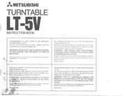 Mitsubishi LT-5V Instruction Book