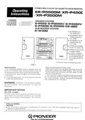 Pioneer XR-P5500M Operating Instructions Manual