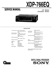 Sony XDP-766EQ Service Manual