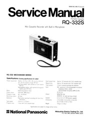 Panasonic RQ-332S Service Manual