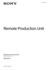 Sony CBK-RPU7 Operating Instructions Manual