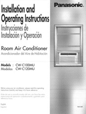 Panasonic CW-C120MU Installation And Operation Instruction Manual