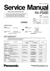 Panasonic RX-FS400 Service Manual