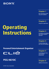 Sony CLIE PEG-N610C Operating Instructions Manual