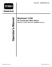 Toro Workman 3100 Operator's Manual