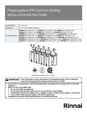 Rinnai RXP199iN Installation Instructions Manual