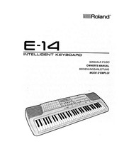 Roland E-14 Owner's Manual