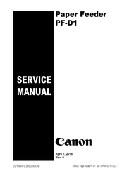 Canon PF-D1 Service Manual