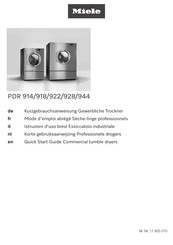 Miele PDR 918 Quick Start Manual