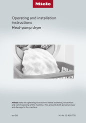 Miele PDR 908 HP Operating And Installation Instructions