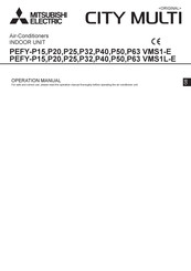 Mitsubishi Electric PEFY-P20VMS1(L)-E Operation Manual