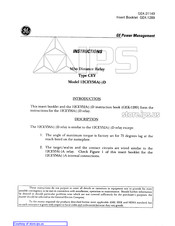 GE 12CEY56A-D Instructions Manual