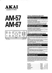 Akai AM-57 Operator's Manual