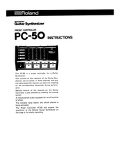 Roland Color CAMM PC-50 Instructions Manual