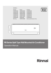 Rinnai PB Series Operation Manual