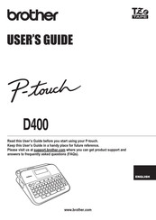 Brother P-Touch D400 User Manual