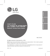 LG TONE PLATINUM User Manual