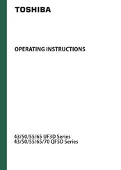 Toshiba 50 UF3D Series Operating Instructions Manual