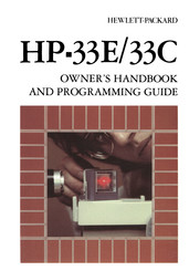 HP HP-33E Owner's Handbook Manual