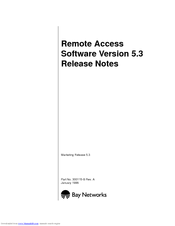 Bay Networks 8000 Release Note