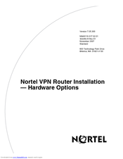 Nortel Contivity 1100 Install Manual