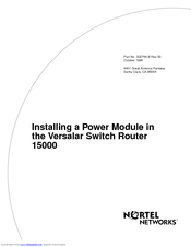 Nortel Versalar 25000 Module Manual