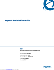 Nortel BCM1000 Keycode Installation Manual