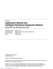 Nortel Meridian Meridian 1 Maintenance Manual