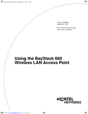 Nortel BayStack 660 Use Manual