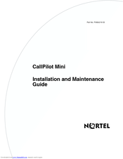 Nortel CallPilot Mini Installation And Maintenance Manual