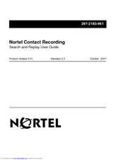 Nortel Contact Recording User Manual