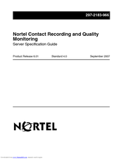 Nortel Contact Recording User Manual