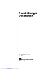 Bay Networks Event Manager Software Manual