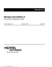 Nortel Meridian HomeOffice II User Manual