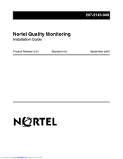 Nortel Quality Monitoring Installation Manual