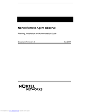 Nortel Remote Agent Observe User Manual